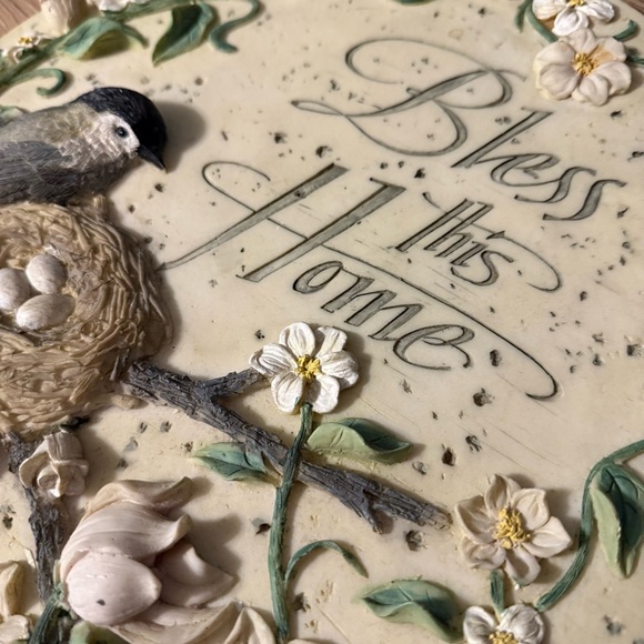 Garden of Grace “Bless This Home” Bird Nest Spring Wall Hanging 12” - Picture 3 of 5